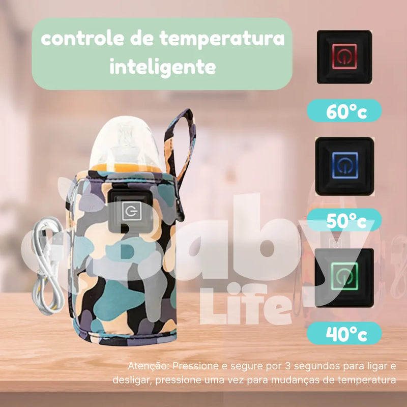 Aquecedor de Mamadeira Portátil USB - Livres de BPA - Baby Life