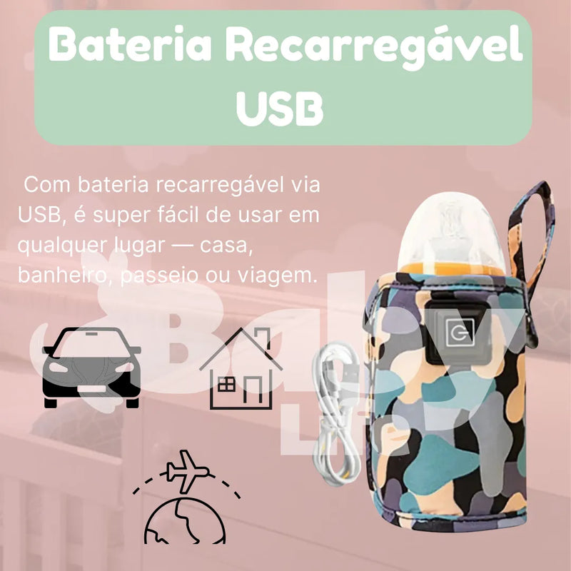 Aquecedor de Mamadeira Portátil USB - Livres de BPA - Baby Life