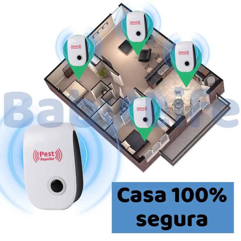 Repelente Ultrassônico contra Pragas com Segurança - Baby Life