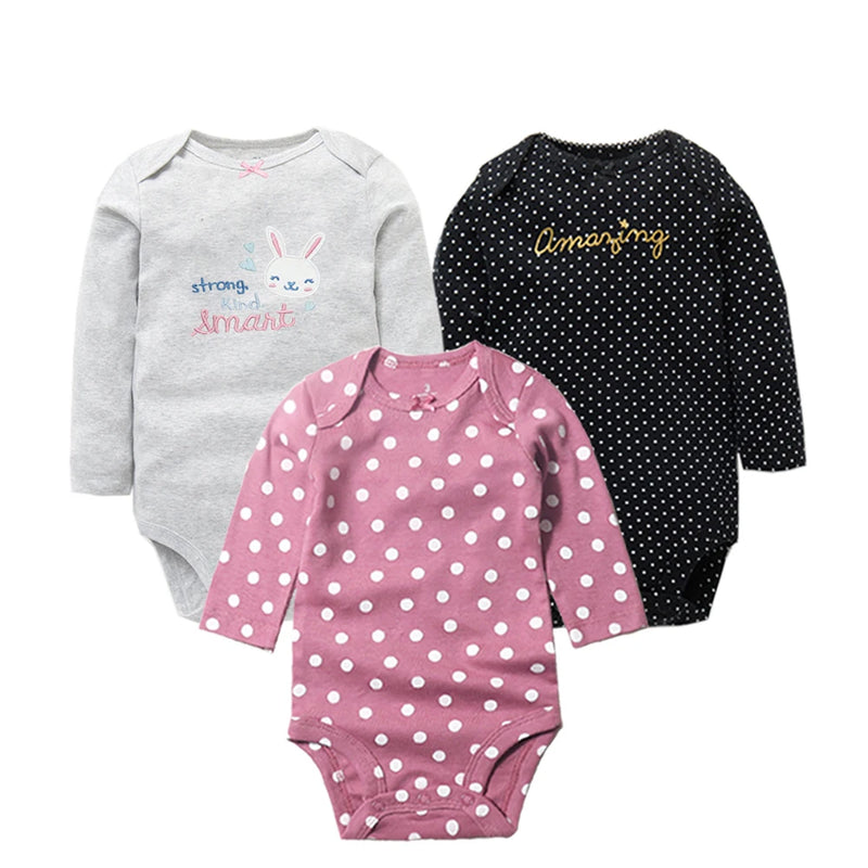 Kit Bodys Unissex de Manga Longa - Estampas Divertidas e Conforto em Algodão