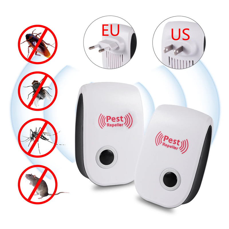 Pest Repeller Electronic Ultrasonic Pest Reject Mouse Rat Cockroach Pest Control Device Household Mosquito Killer EU US Plug