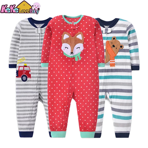 Roupinha Romper de Cashmere para Bebê Unissex – Estampa Animal – 0 a 1 Ano