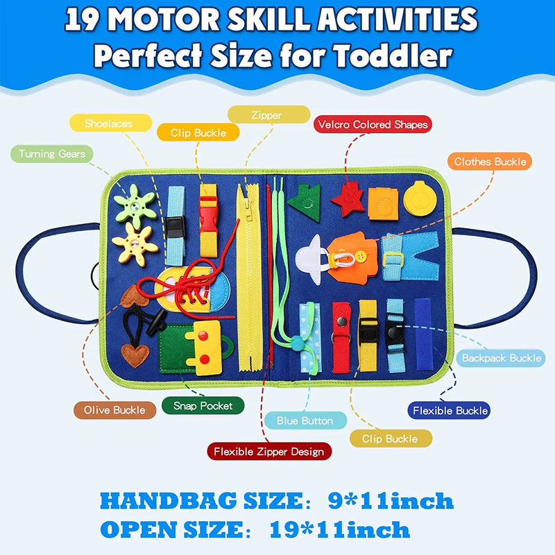 Maleta Brinquedo Sensorial Educativo - Habilidades Motoras e Independência