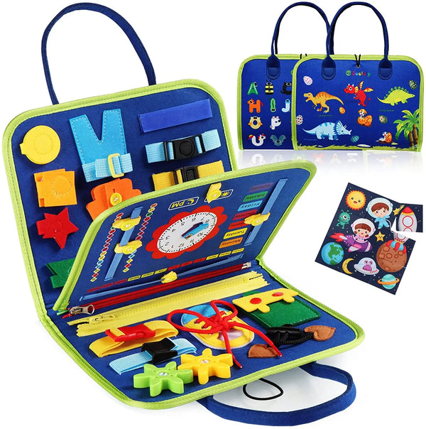 Maleta Brinquedo Sensorial Educativo - Habilidades Motoras e Independência