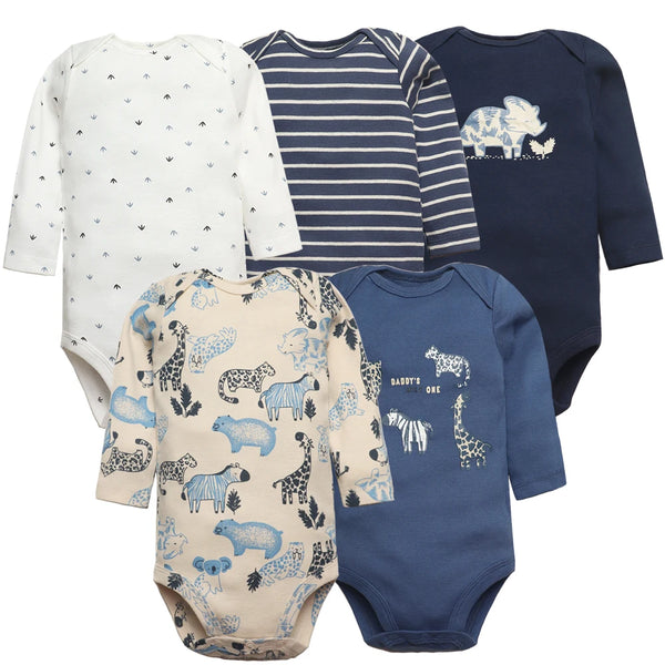 Kit de Bodys para Bebê da Baby Life - Algodão Macio e Estampas Fofas
