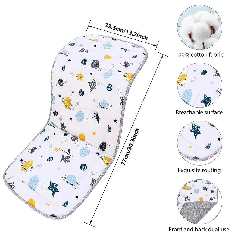 Almofada para Carrinho de Bebê com Algodão Macio – Conforto e Proteção 0 a 2 anos