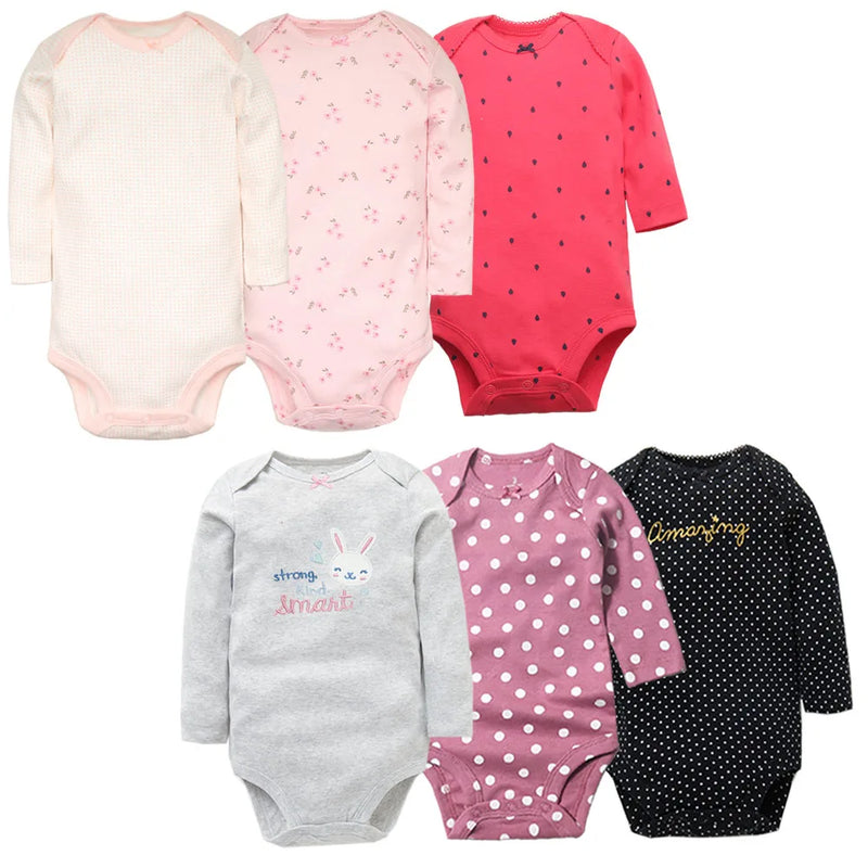 Kit Bodys Unissex de Manga Longa - Estampas Divertidas e Conforto em Algodão