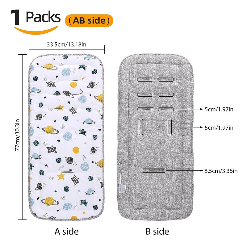 Almofada para Carrinho de Bebê com Algodão Macio – Conforto e Proteção 0 a 2 anos